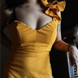 Mustard cocktail dress ( new with tags)